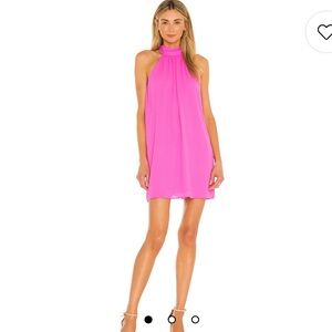 REVOLVE Tie Back Halter Dress in Cocktail Pink